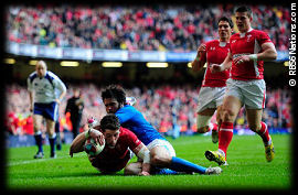 Wales Italy Alex Cuthbert try